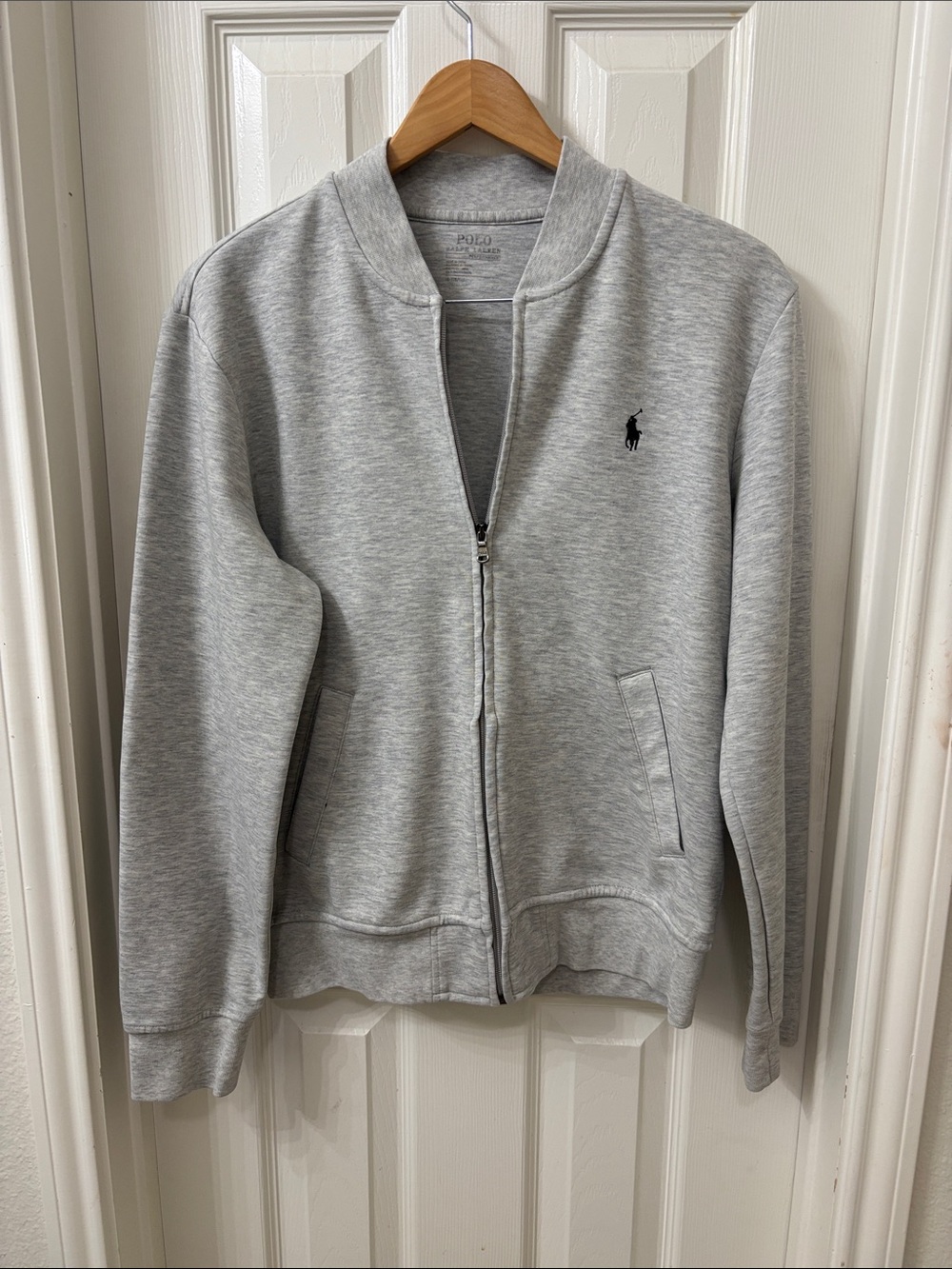 Polo by Ralph Lauren Light Heather Gray Zip-Up Jacket - Picture 3 of 6
